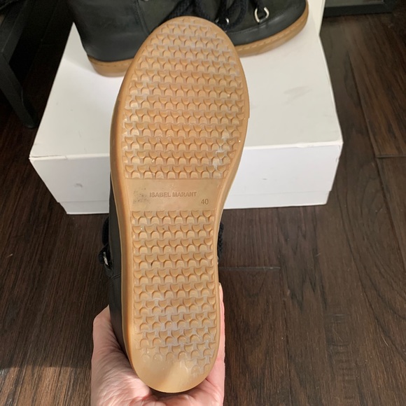 Isabel Marant Nowles Boot Black Leather Shearling - Picture 6 of 8